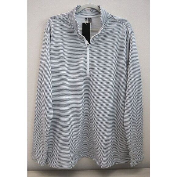 Adidas Golf JL5260 Men Sz XL White Standard Performance Printed 1/4-Zip Pullover - Picture 1 of 12